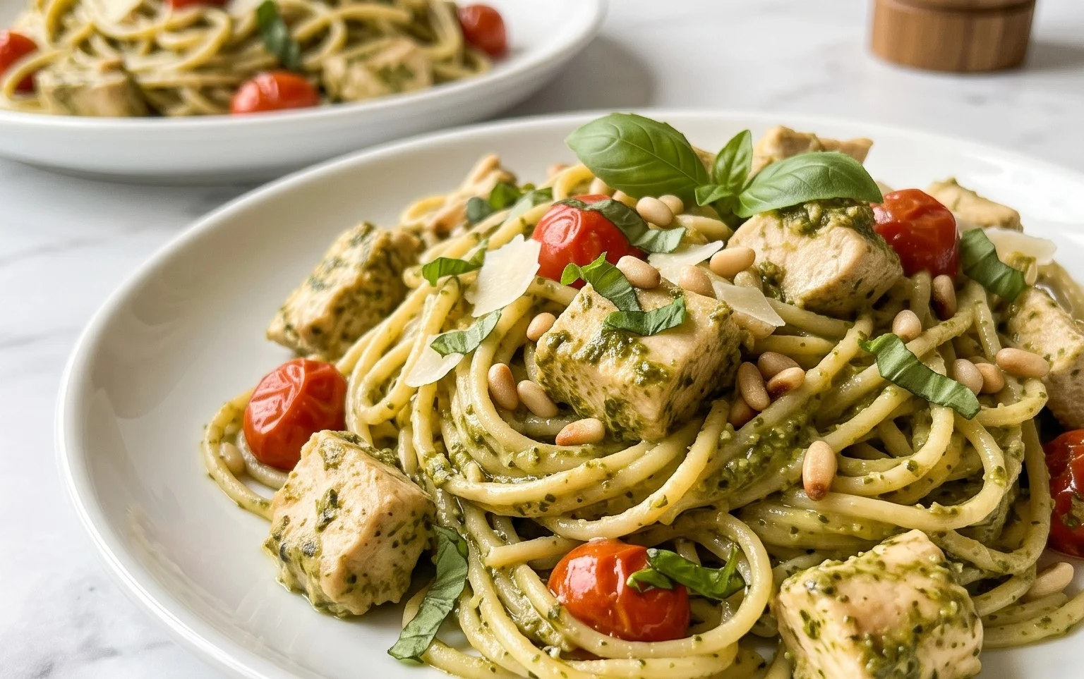 Creamy Chicken Pesto Pasta