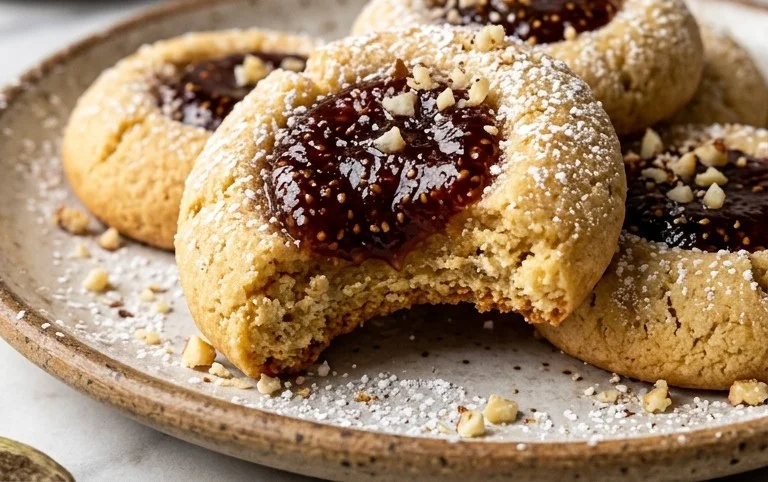 Cardamom Fig Thumbprint Cookies