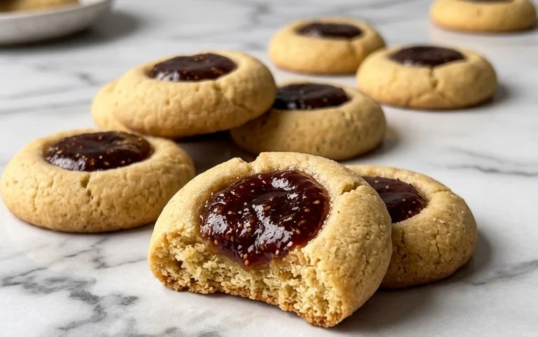 Cardamom Fig Thumbprint Cookies