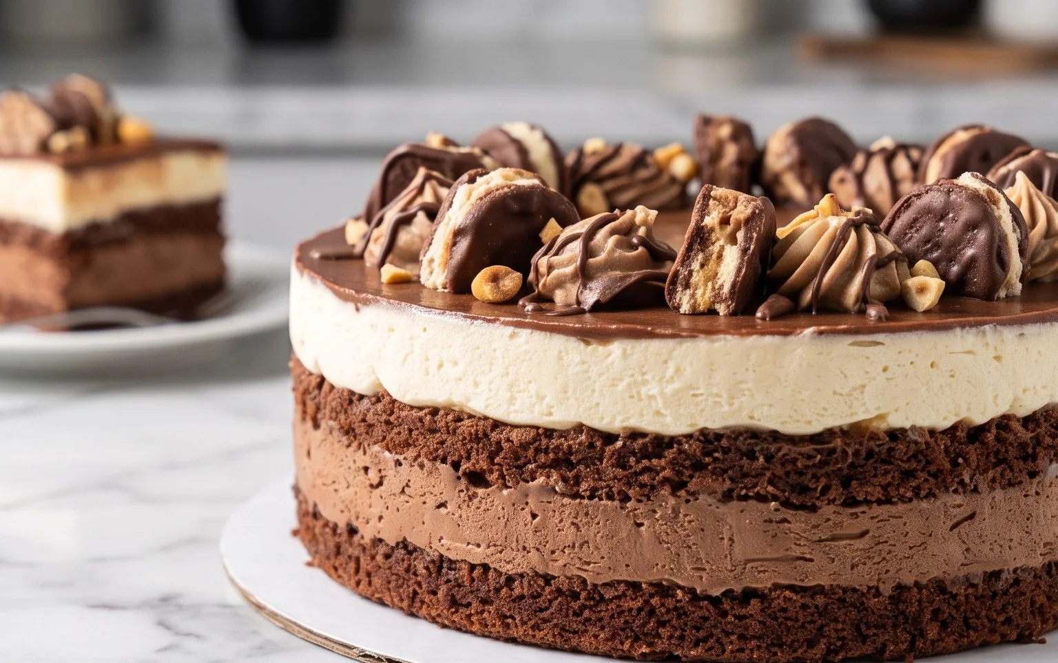 Buster Bar Ice Cream Cake