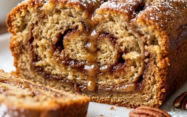 Cinnamon Roll Banana Bread