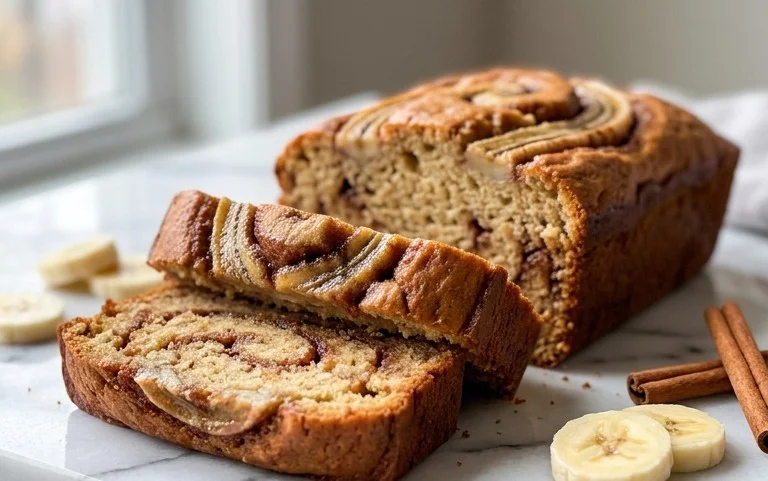 Cinnamon Roll Banana Bread