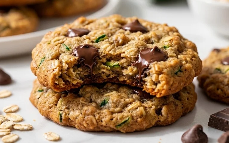 Healthy Zucchini Oatmeal Cookies