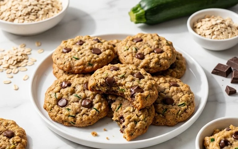 Healthy Zucchini Oatmeal Cookies