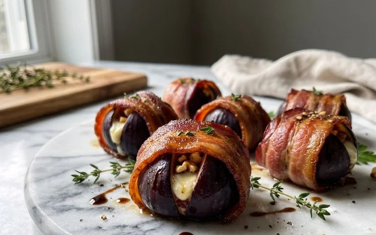 Beef Bacon Wrapped Stuffed Figs