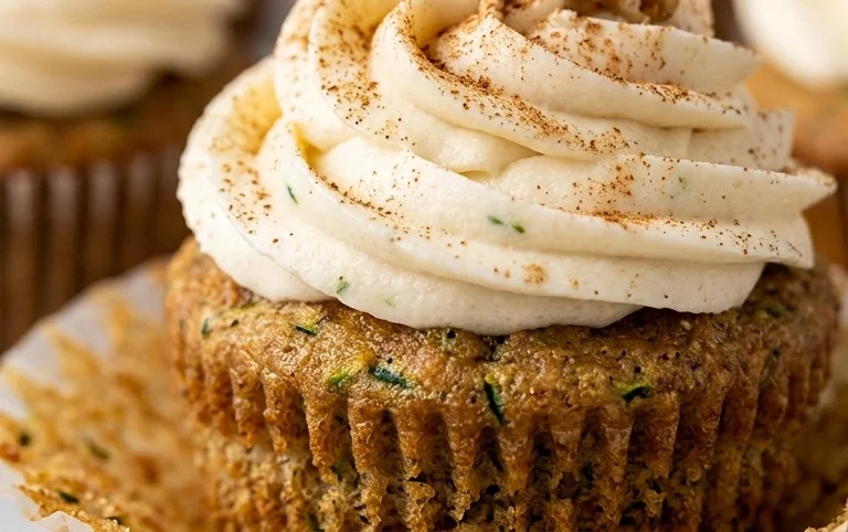 Zucchini Cupcakes with Cream Cheese Frosting