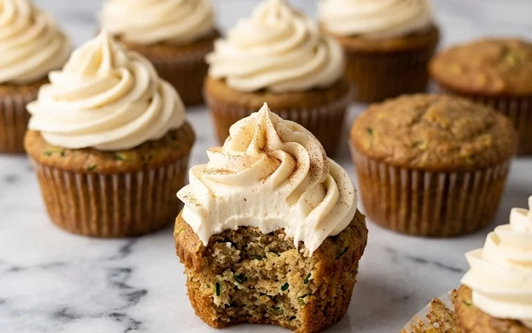 Zucchini Cupcakes with Cream Cheese Frosting